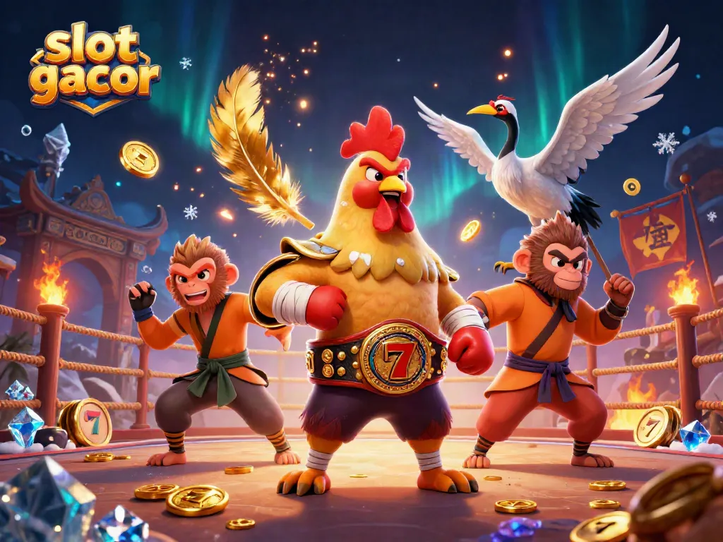 Experience the thrill of slot gacor with dynamic characters in a vibrant casino atmosphere.