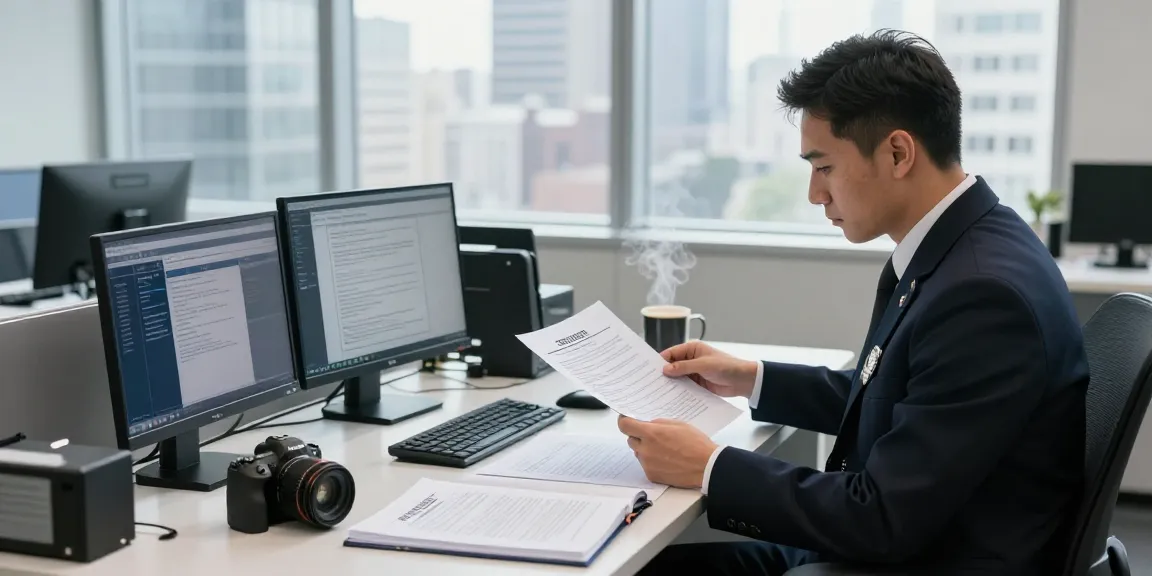 Investigative workspace highlighting goodtam services with case files and tech equipment.