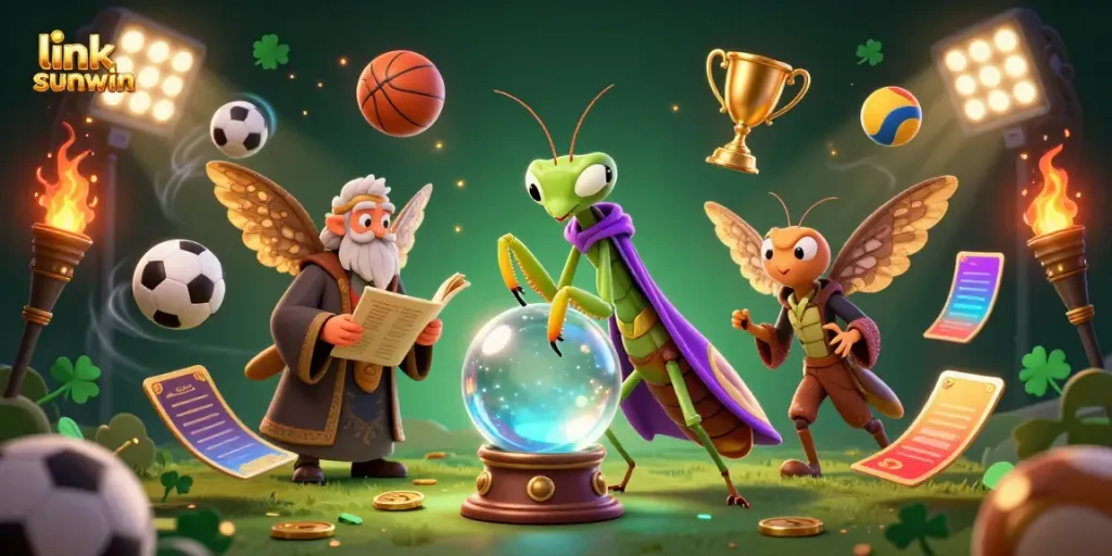 Experience thrilling gameplay with link sunwin in this vibrant casino scene featuring mystical characters!