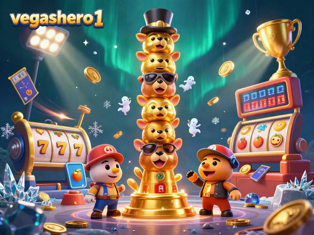 Experience exciting gameplay at vegashero 1 with vibrant symbols and a golden totem pole illustration.