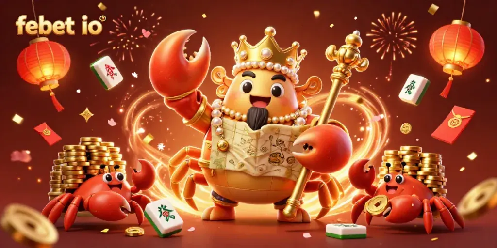 Engage in thrilling gameplay at febet io with vivid 3D casino characters and vibrant elements celebrating wins.