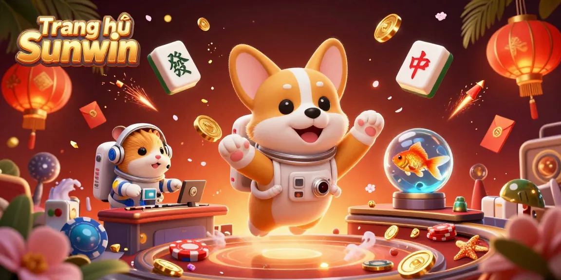 Experience the thrill of the Trang chủ Sunwin with colorful characters in a vibrant casino scene.